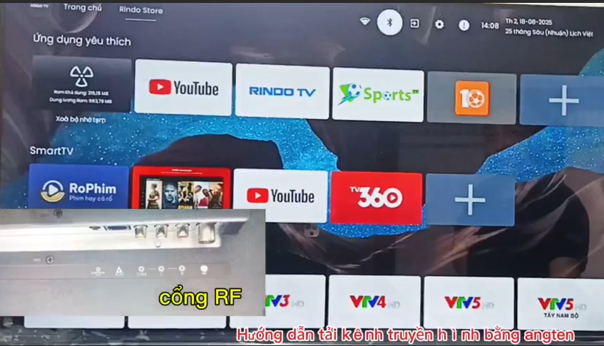 Hướng dẫn tải kênh DVB-T2 ăngten